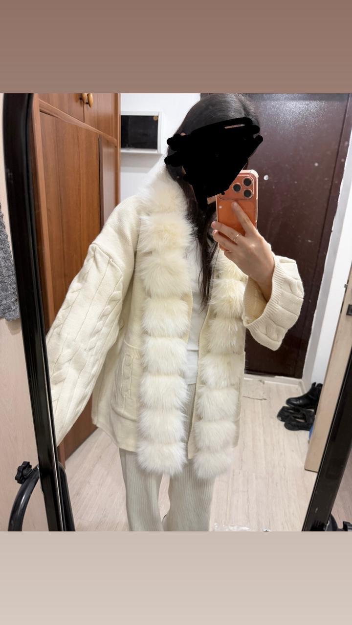 Трендовый Кардиган с мехом