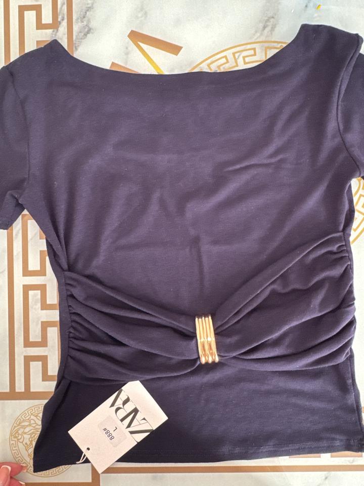 ZARA топ с драпировкой