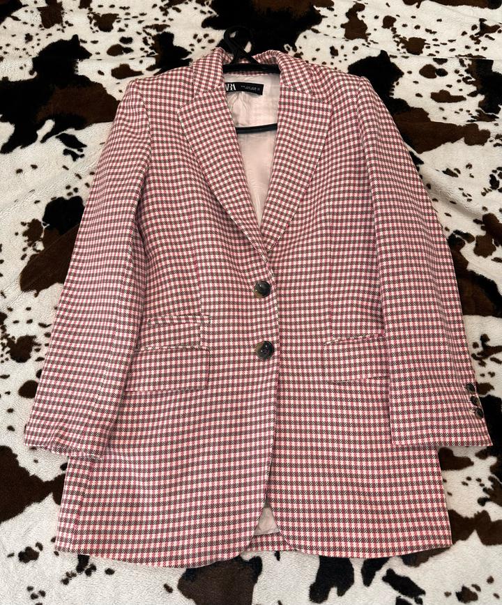 ZARA пиджак в клетку