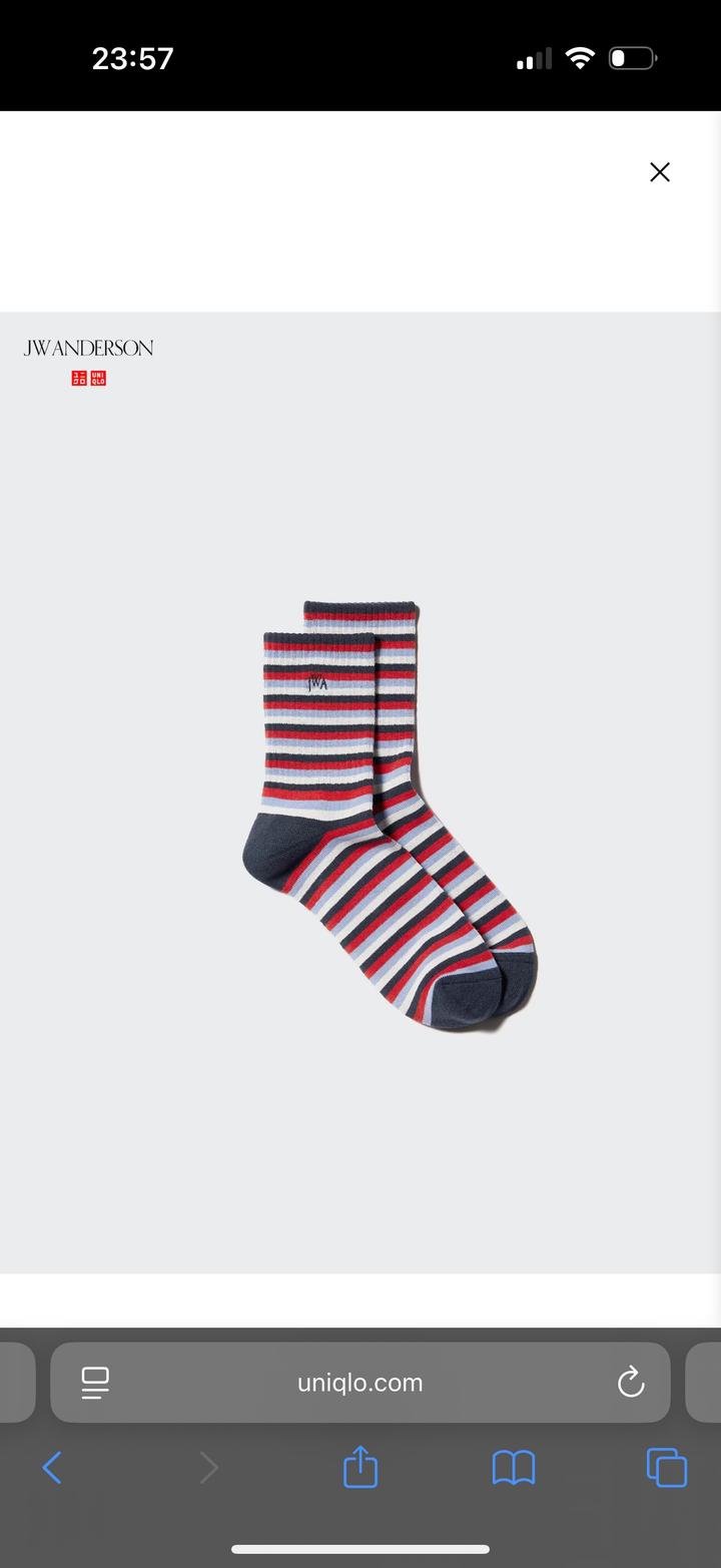 Носки JW Anderson uniqlo