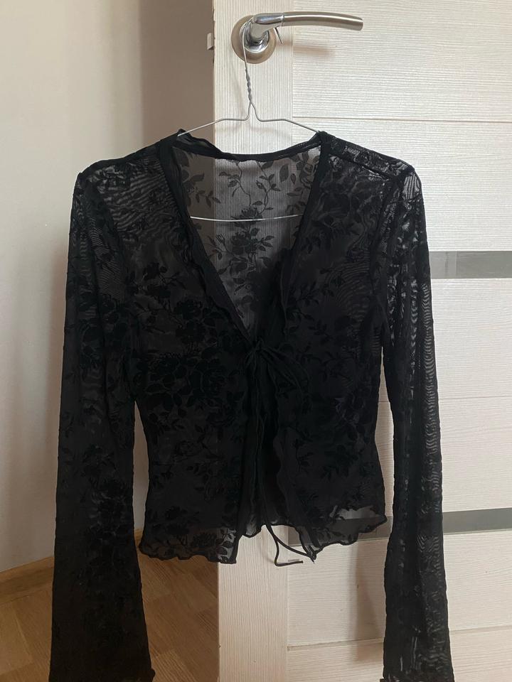 Go with shop кружевной топ с длинным рукавом на завязках