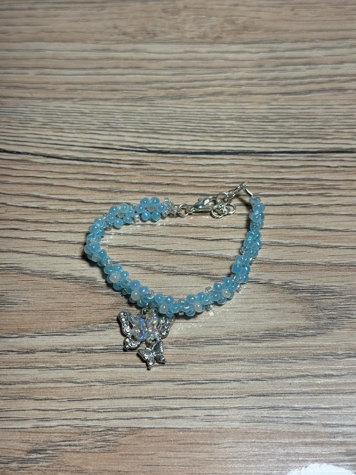 Handmade (ручная работа) Браслет с подвеской в виде бабочки