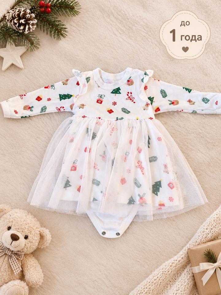 LC Waikiki Новогоднее платье-боди для девочки