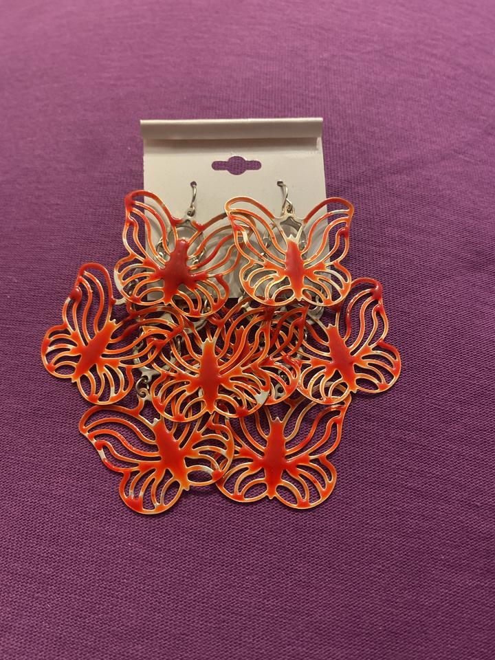 Серьги бабочки