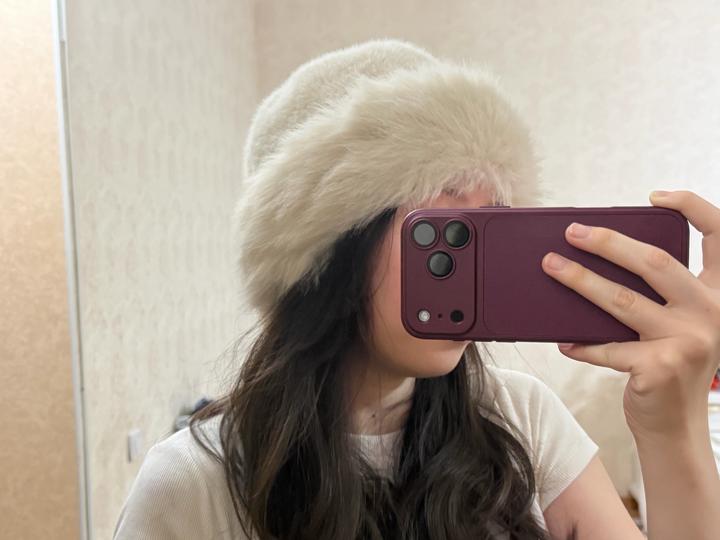 Меховая шапка зимняя