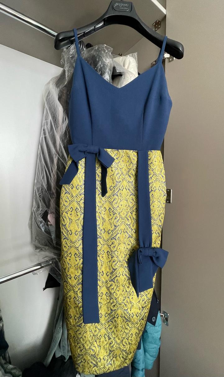 Atelier Kassenova Платье миди с бантами и жаккард юбкой