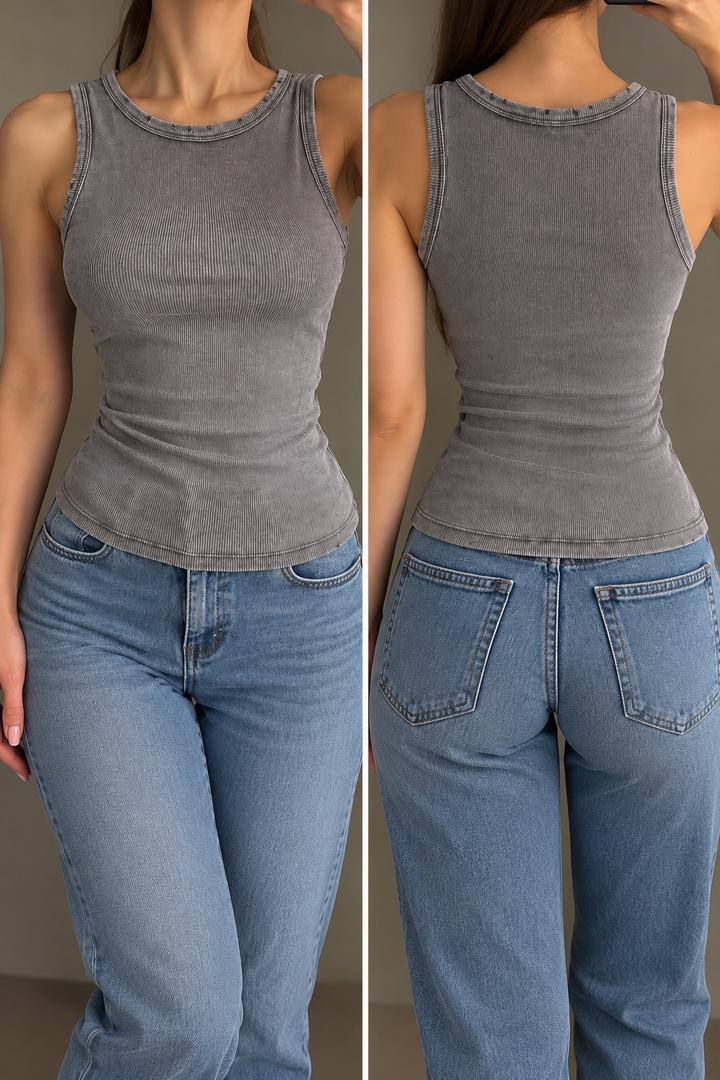 Zara Майка в рубчик