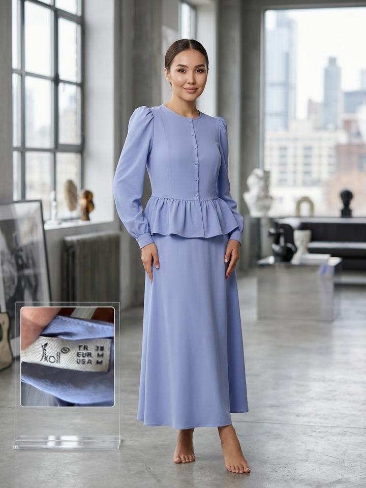 Kaylee Kollection Платье с баской