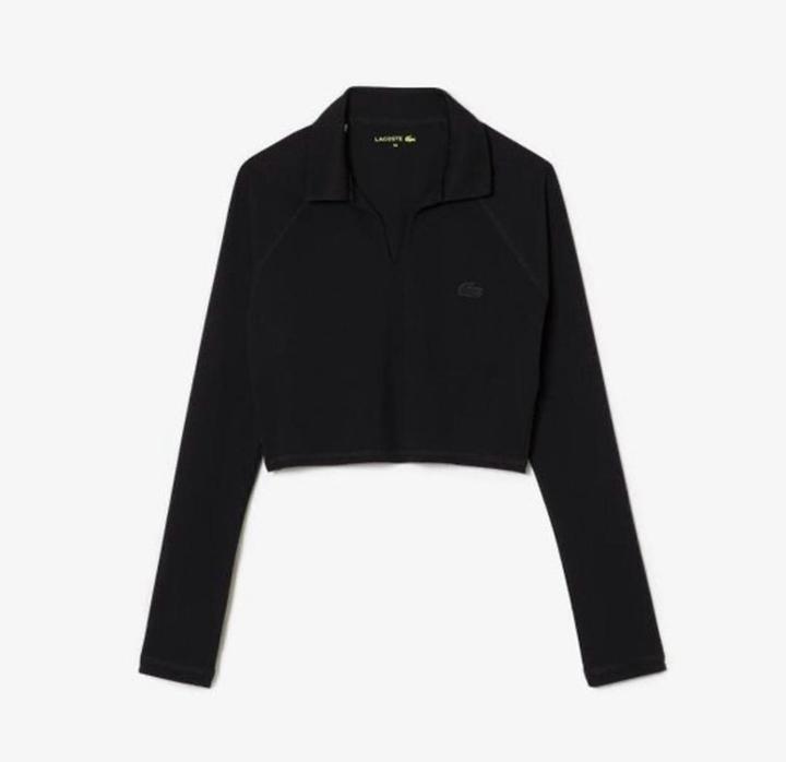 Женский кроп-топ Lacoste с длинным рукавом