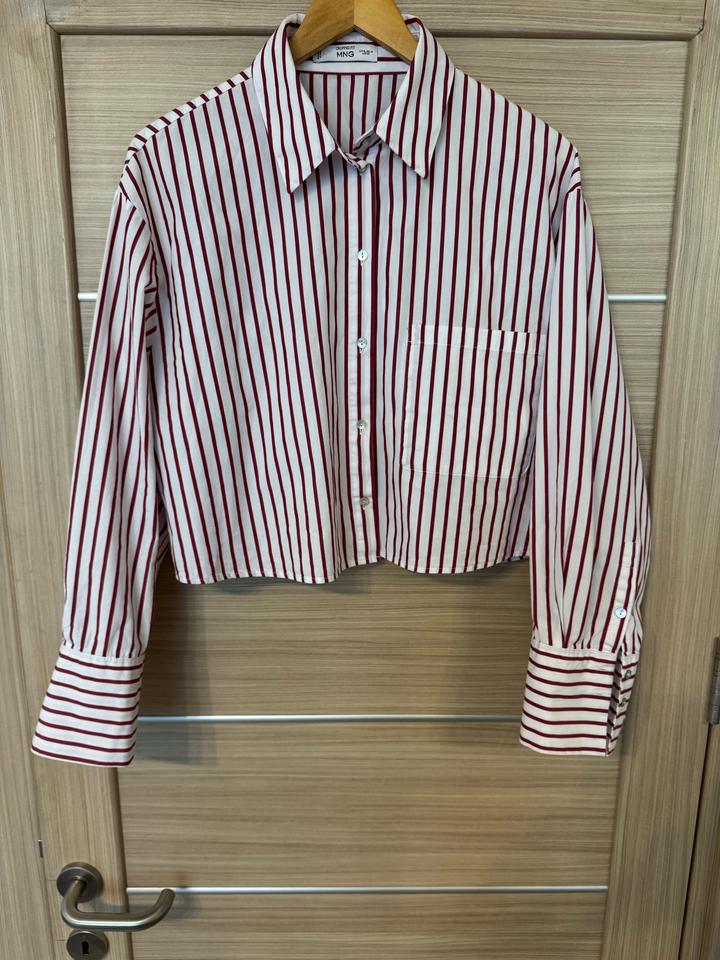 Mango Рубашка в полоску cropped fit