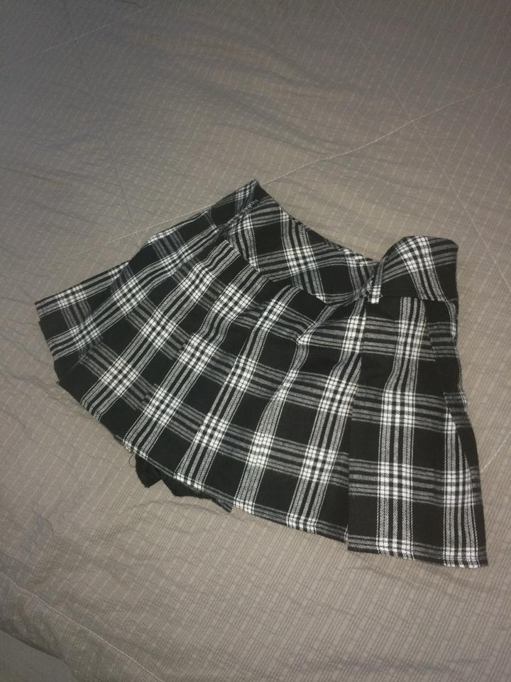 Grunge plaid mini skirt