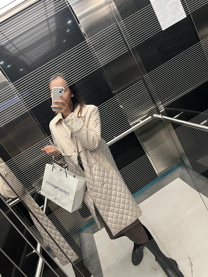 Zara Стеганое пальто