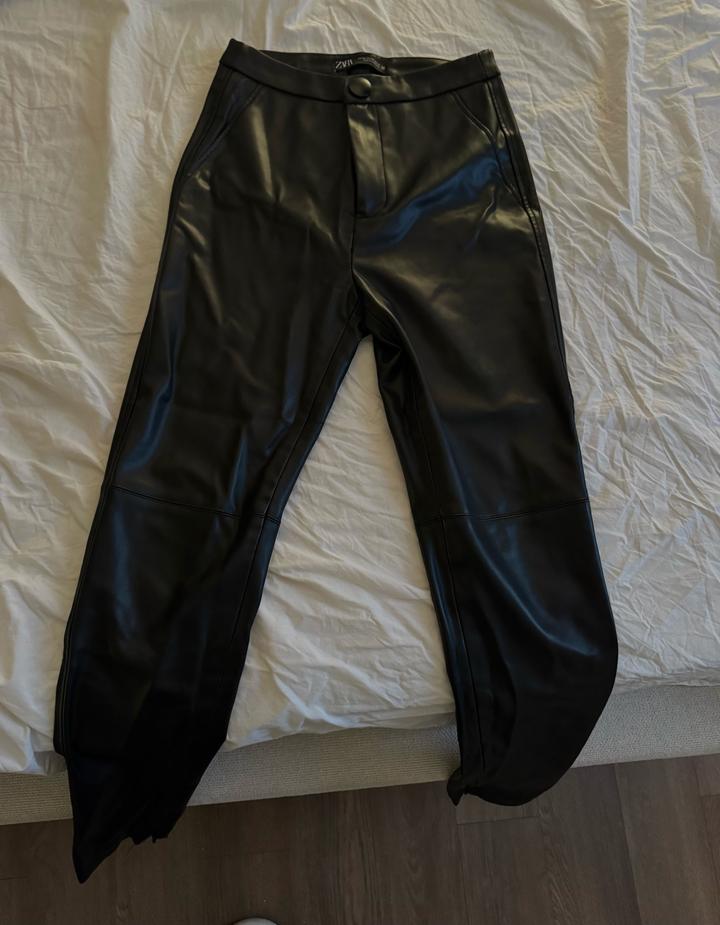 кожаные лосины Zara