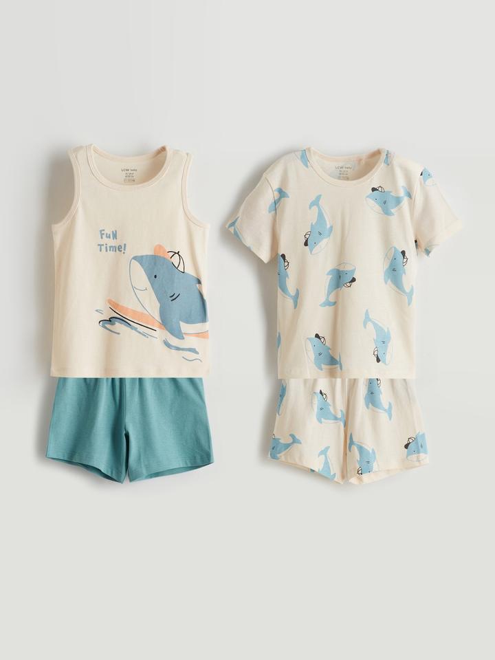 LC Waikiki Комплект 2 LCW baby с акулами для мальчика
