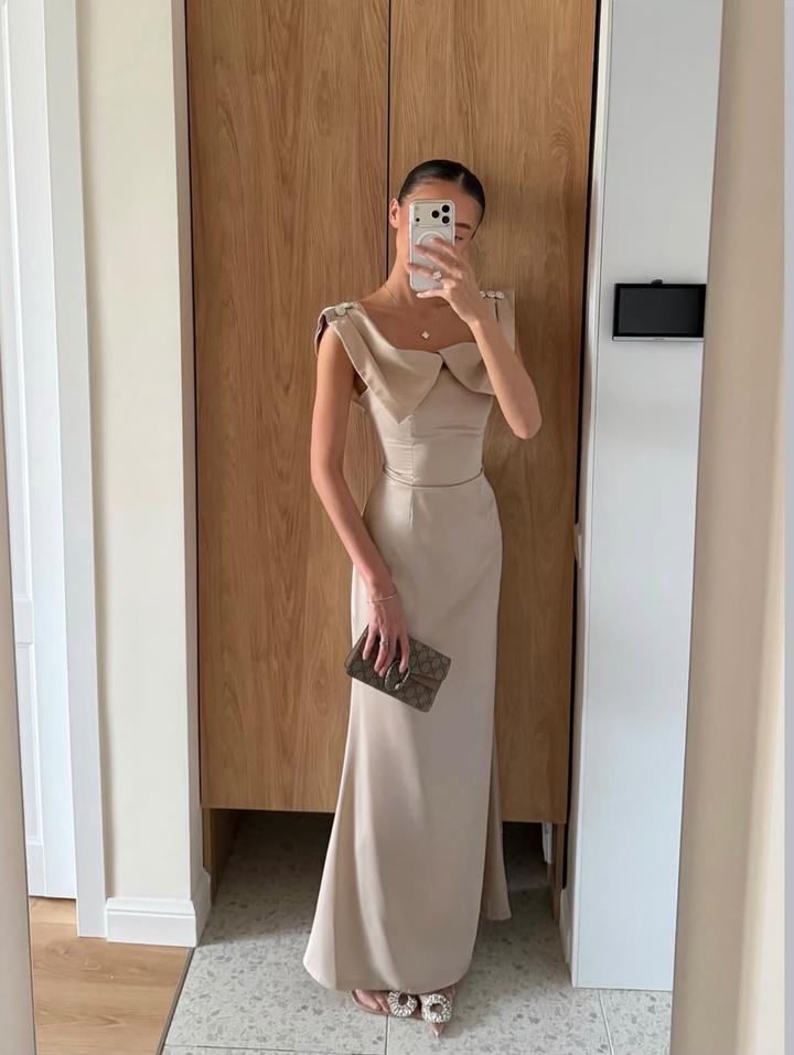 sz store Вечернее атласное платье