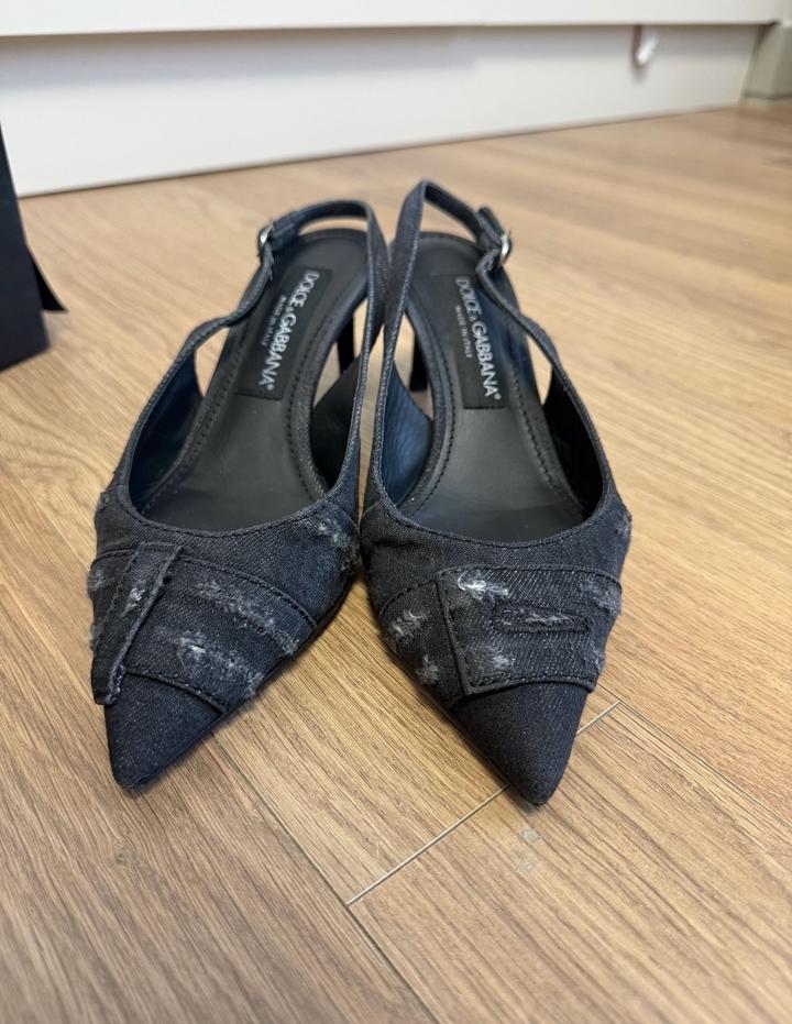 Dolce & Gabbana джинсовые туфли слингбэки
