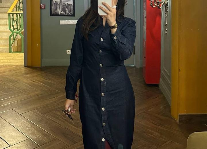 Zara Джинсовое платье на пуговицах