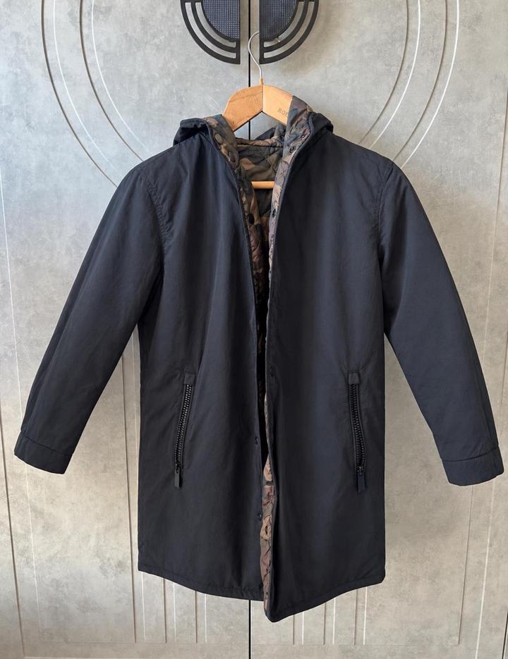 Zara Двусторонняя куртка с капюшоном