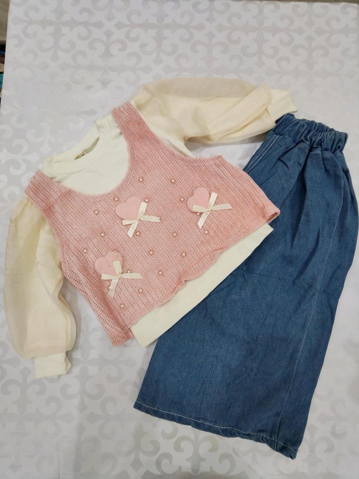 Нежный комплект-тройка для девочки 🎀 Есть размеры 100/110
