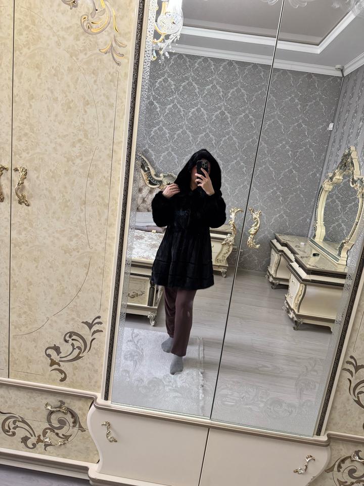 Шуба с капюшоном