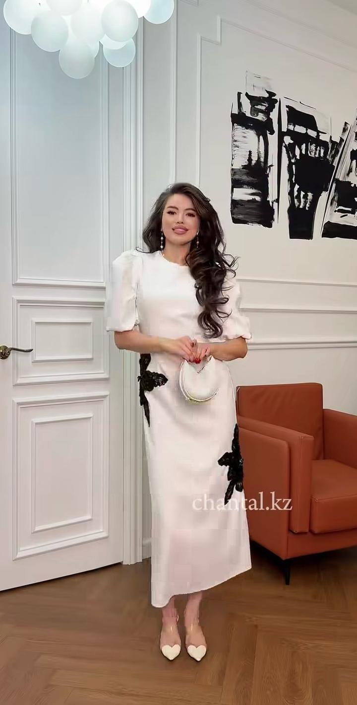 Chantal Платье миди с пышными рукавами