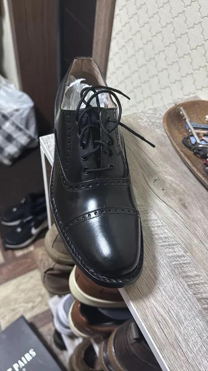Мужские туфли оксфорды черные кожаные