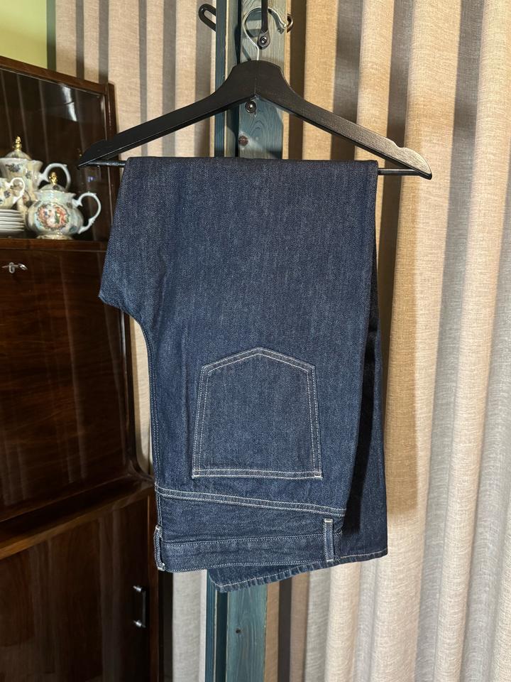 Тёмно-синие широкие, прямые джинсы UNIQLO, eur 44