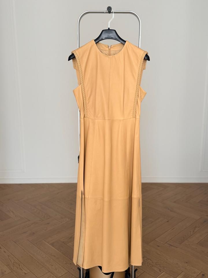 Платье Massimo Dutti кожаное