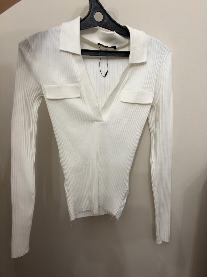Лонгслив ZARA в рубчик