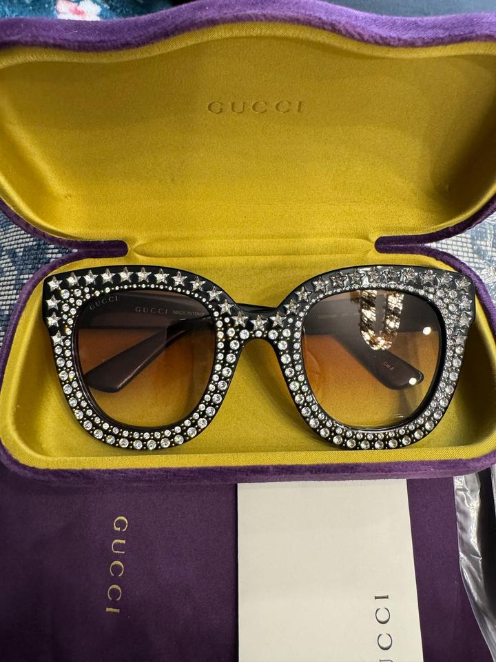 Солнцезащитные очки Gucci cat-eye со стразами