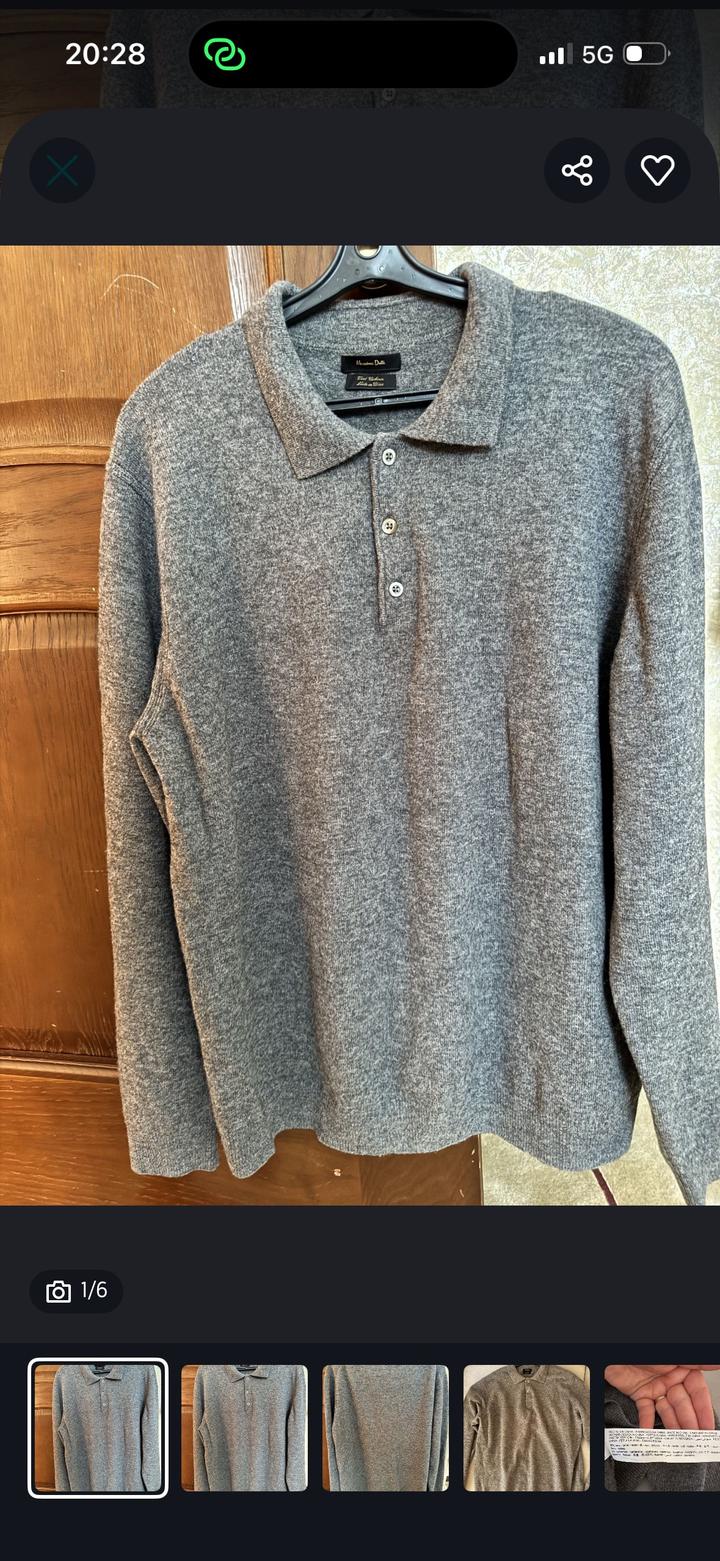 Massimo Dutti шерстяной джемпер-поло