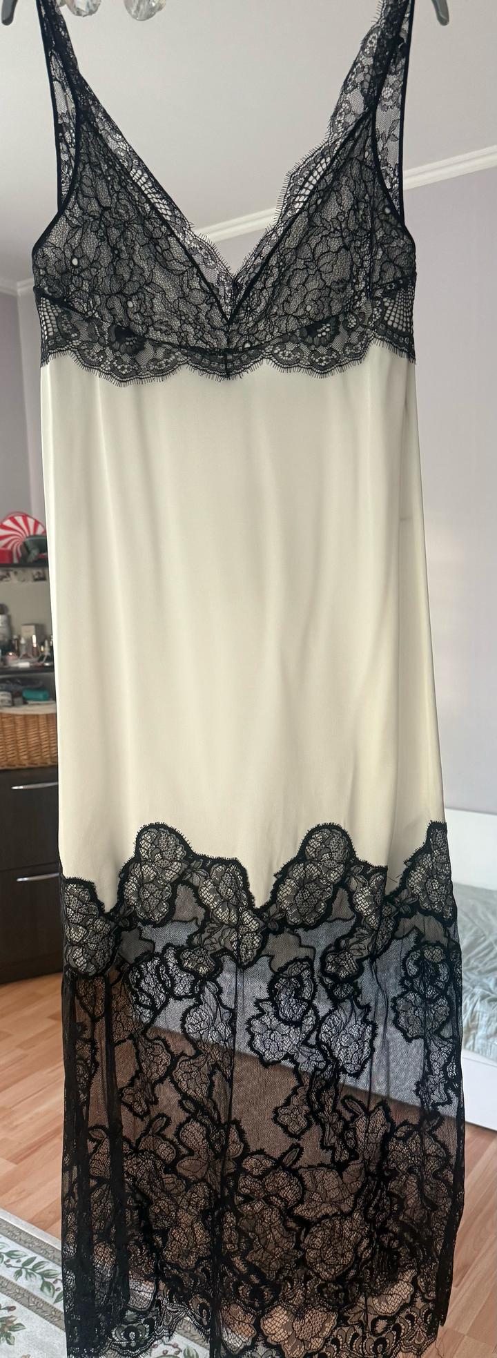 Платье комбинация с кружевом Zara