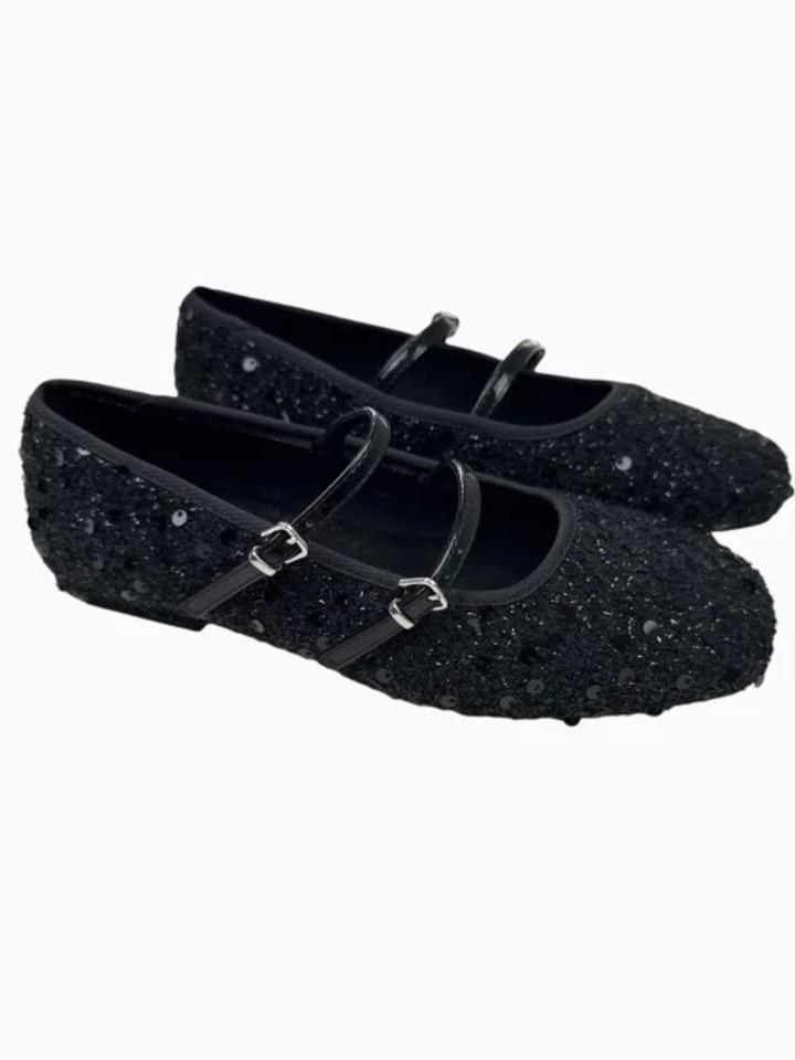 Zara Балетки Мэри Джейн с пайетками