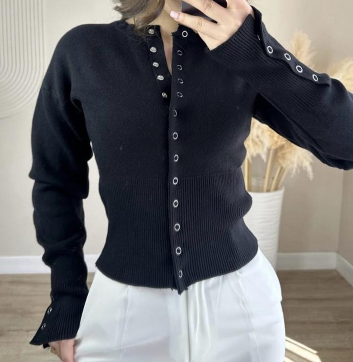 Zara Женский черный кардиган