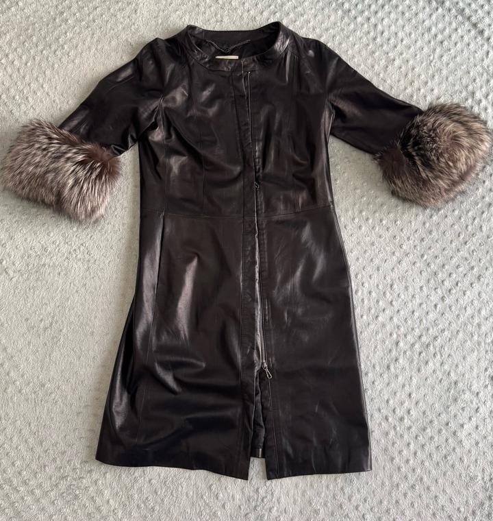 Punto Fashion Кожаное пальто