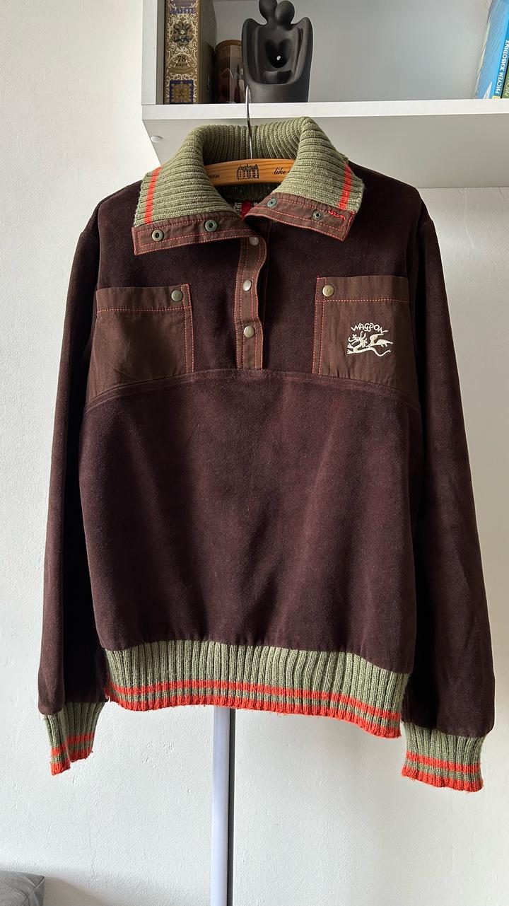 Винтажное поло с вышивкой от Waggon Paris (Authentic Premium Quality).