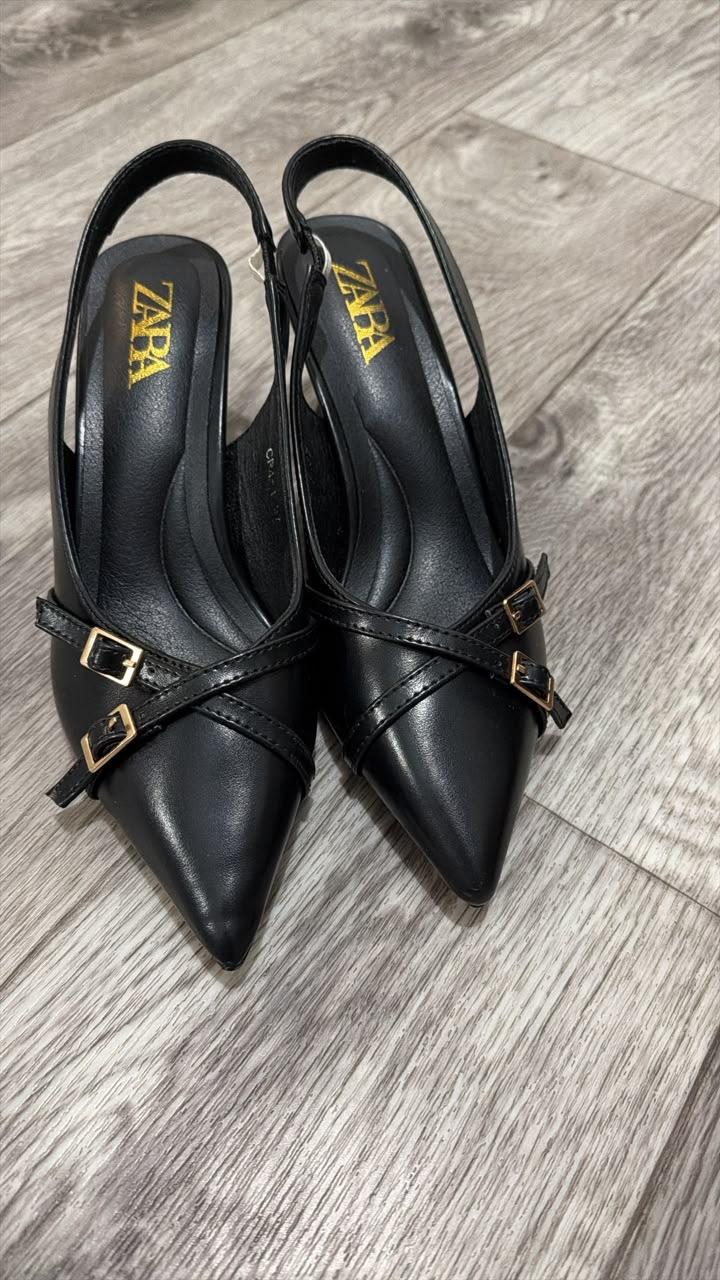 ZARA туфли слингбэки с пряжками