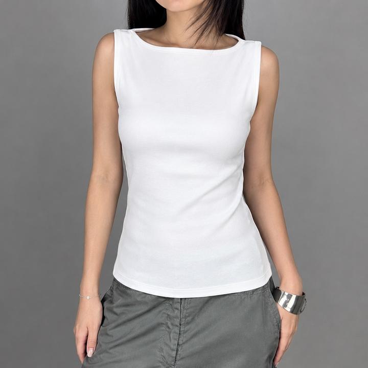 Белый топ на бретелях от zara