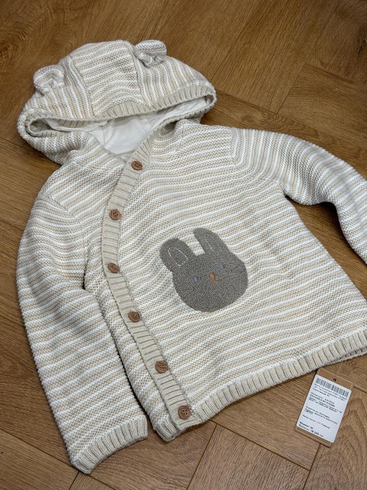 Кардиган Mothercare с капюшоном и нашивкой зайчика