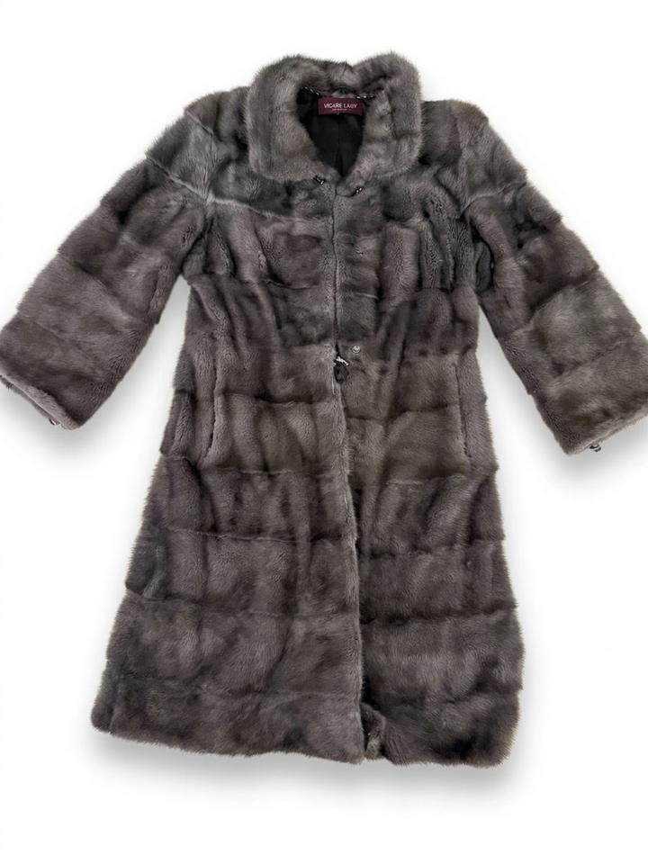 Норковая шуба Saga furs графитового цвета