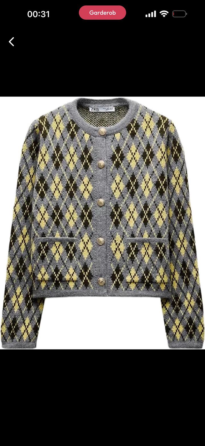 Кардиган ZARA в ромбик