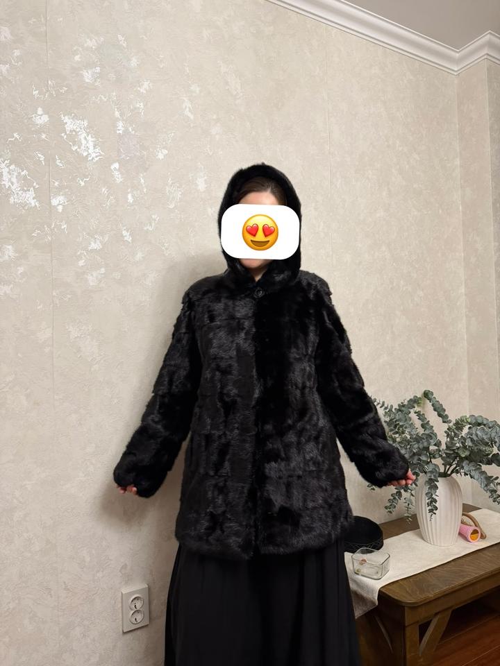 Шуба с капюшоном