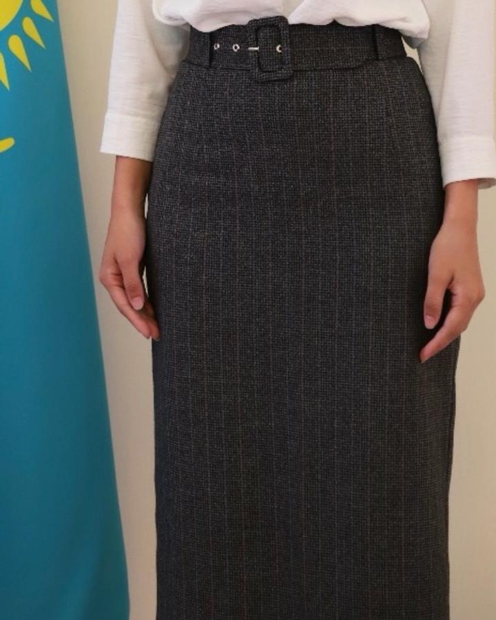 Юбка миди в клетку