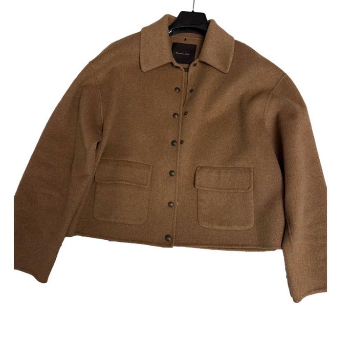 Massimo Dutti шерстяное укороченное пальто