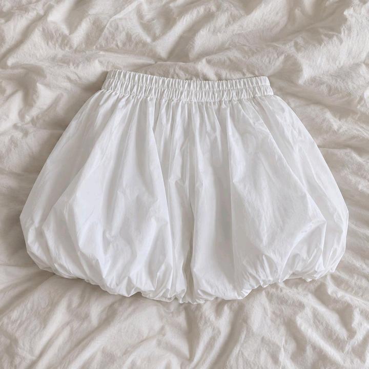 Женская пышная юбка-шорты баллон с высокой посадкой