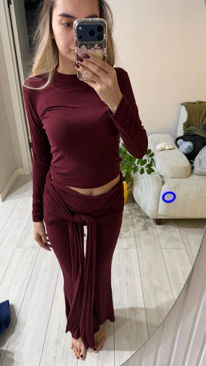 The Clou Brand Трикотажный костюм бордовый