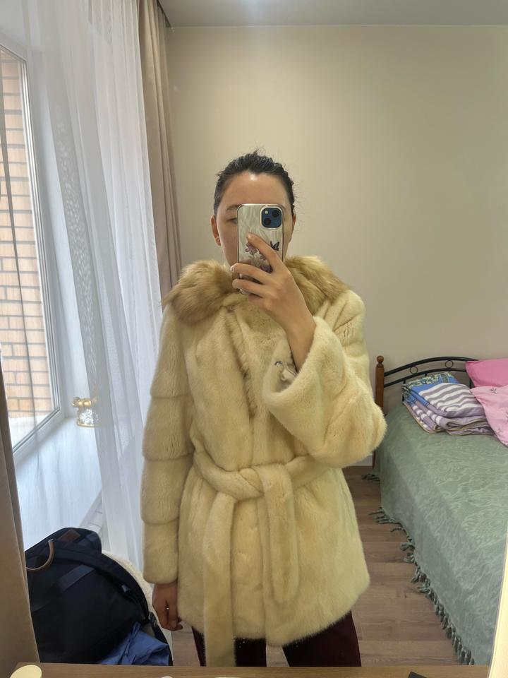 furhouse Шуба норковая с капюшоном