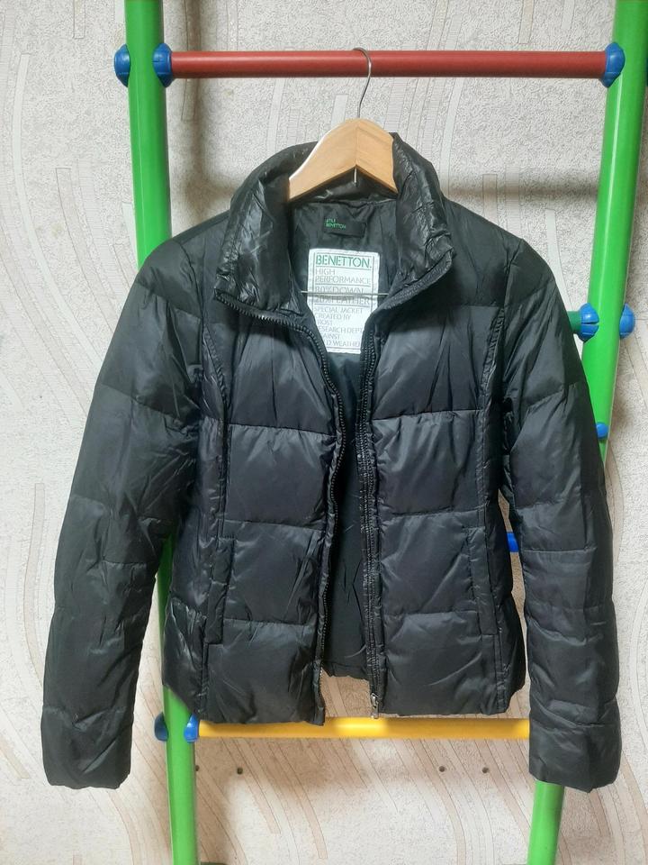 United Colors of Benetton Осенняя куртка на пуху на стройную невысокую девушку