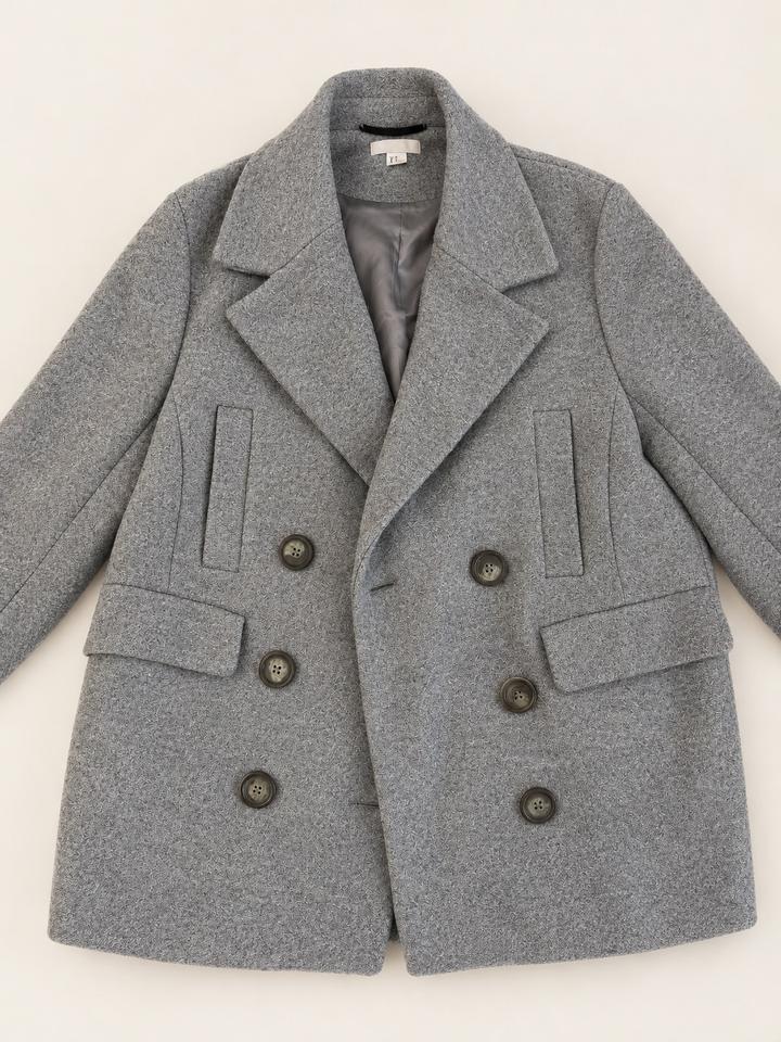 Пальто H&M серого цвета