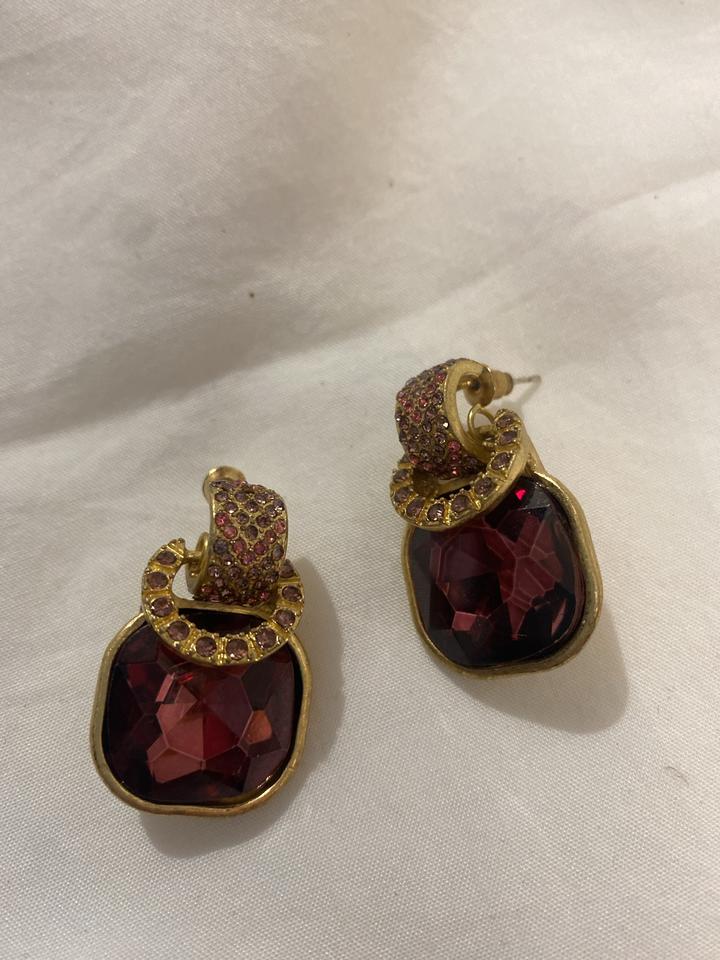 Серьги с крупными кристаллами